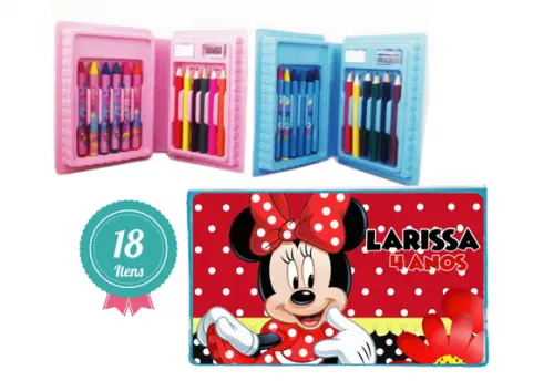 Mini Estojo de Pintura 18 Peças