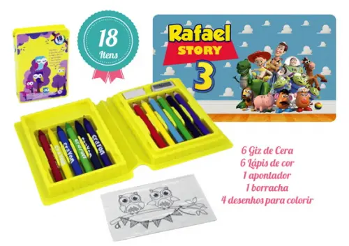 Mini Estojo de Pintura 18 peças
