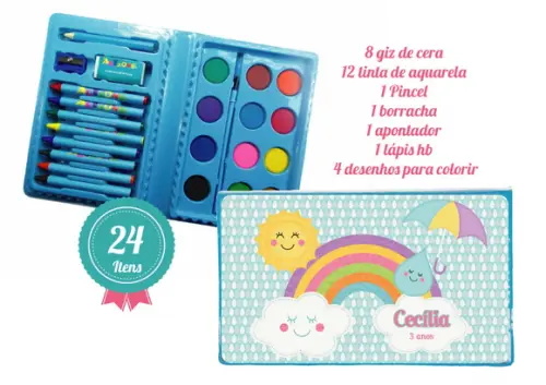 Estojo de Pintura 24 Peças