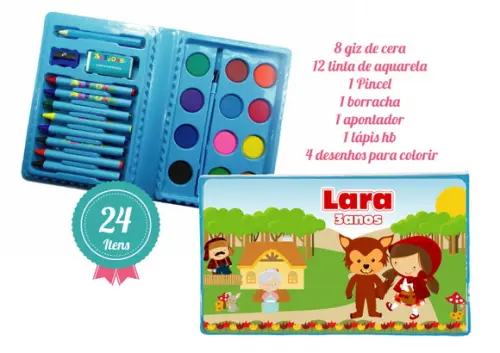 Estojo de Pintura 24 peças