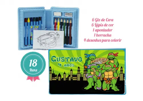 Mini Estojo de Pintura 18 peças
