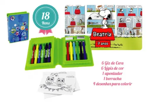 Mini Estojo de Pintura 18 Peças