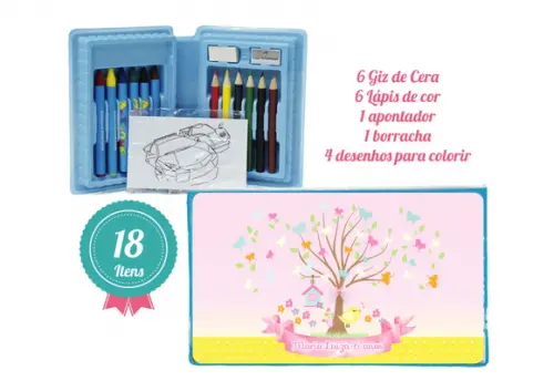 Mini Estojo de Colorir