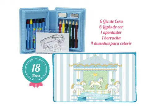 Mini Estojo de Pintura 18 peças