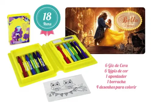 Mini Estojo de Pintura 18 Peças