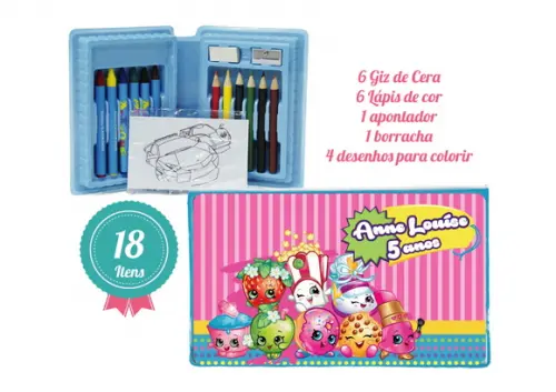 Mini Estojo de Pintura 18 peças