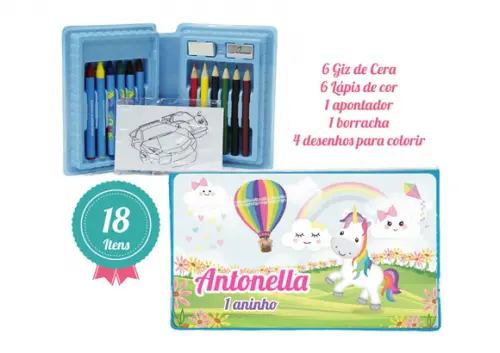 Mini Estojo de Pintura 18 Peças