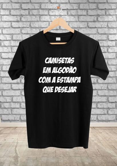 Camisetas em Algodão Personalizadas *Envie o Tema Que Deseja