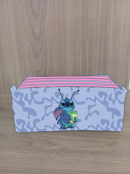 Estojo Escolar 4 Zíperes Stitch