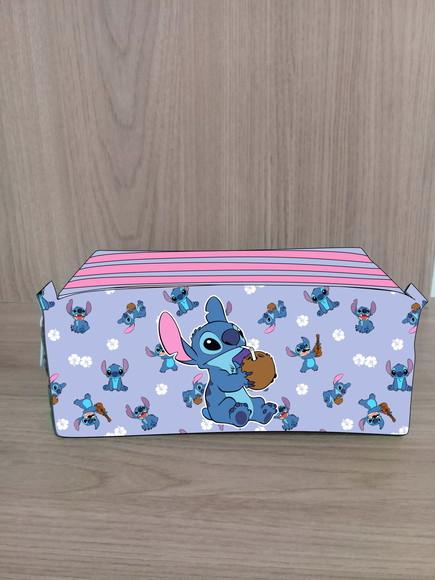 Estojo Escolar 4 Zíperes Stitch
