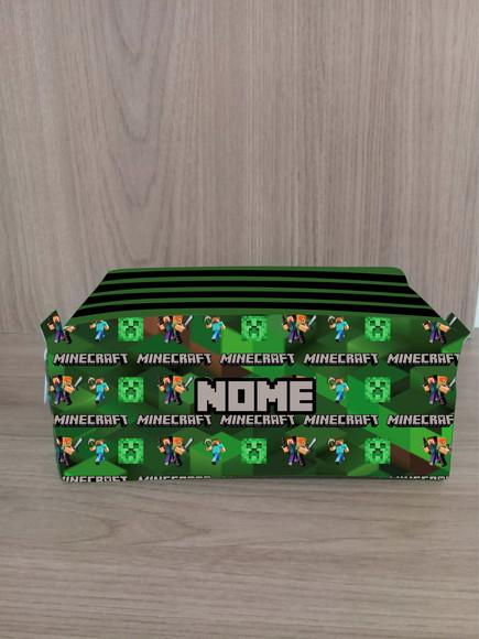 Estojo Escolar com 4 Zíperes Minecraft