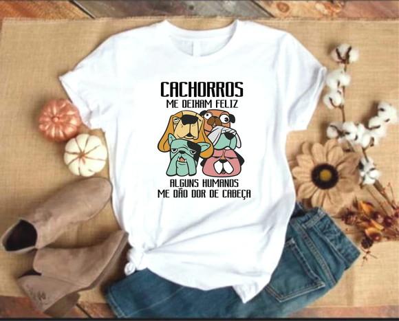 Camiseta Cachorros Me Deixam Feliz