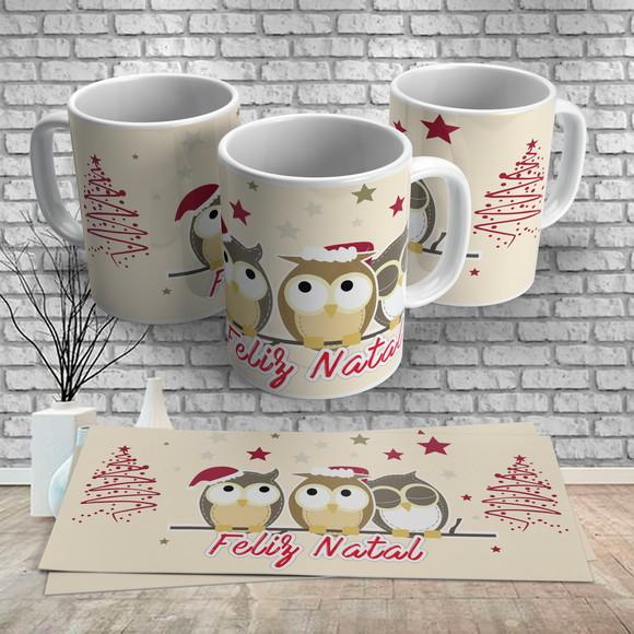 Caneca Feliz Natal 2022 Corujinhas