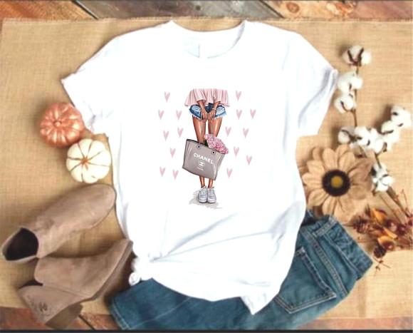 Camiseta Bolsa com Flores