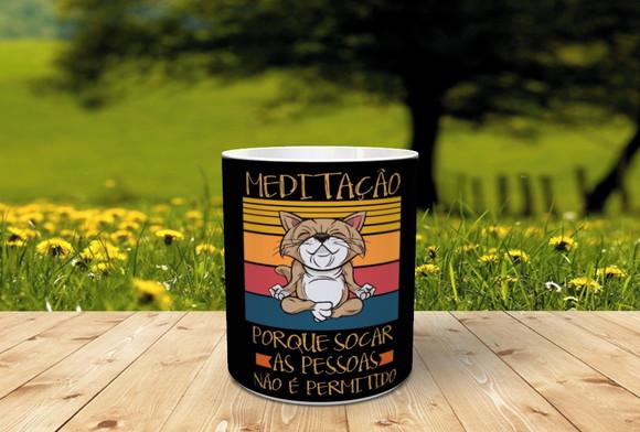 Caneca Meditação Porque Socar Não É Permitido #3