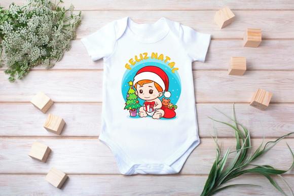 Body Personalizado Feliz Natal Menino
