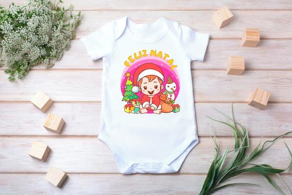 Body Personalizado Feliz Natal Menina