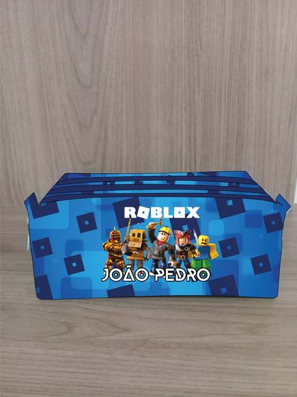 Estojo Escolar com 3 Zíperes Roblox
