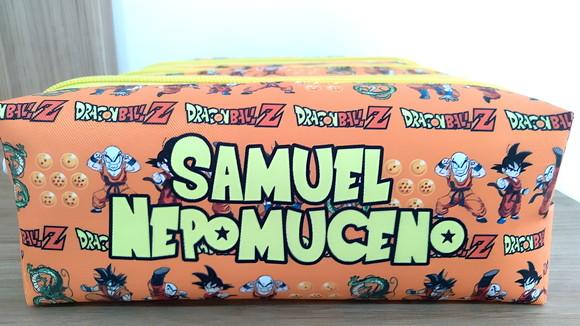 Estojo Escolar com 4 Zíperes Dragon Ball Z
