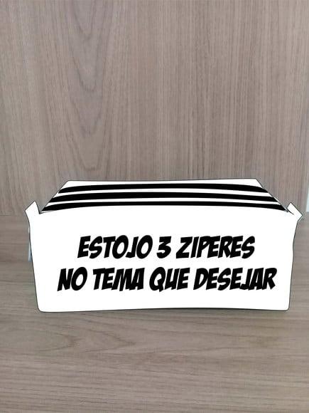 Estojo Escolar com 3 Zíperes Personalizado