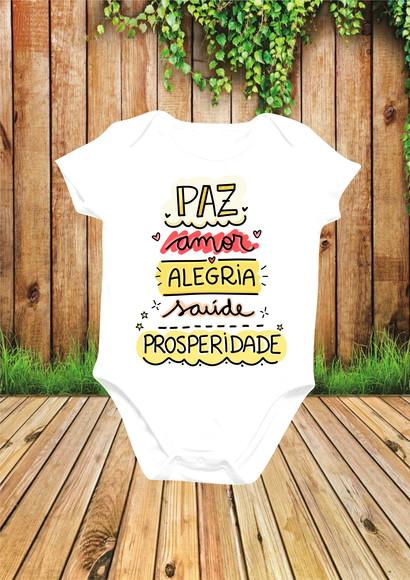 Body Personalizado Paz Amor Alegria Saúde