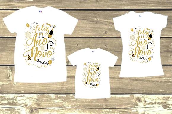 Kit 6 Camisetas Personalizadas Feliz 2025