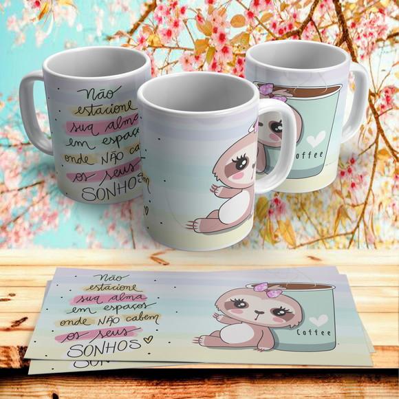Caneca Preguiça com Café