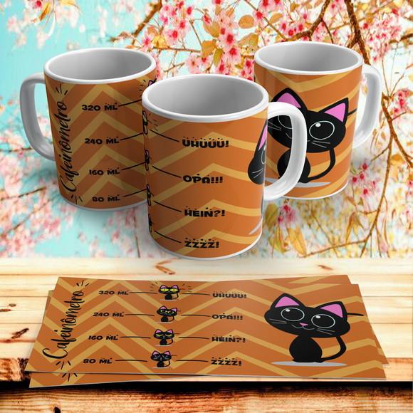 Caneca Cafeinômetro Gatinho