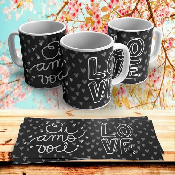 Caneca Dia dos Namorados Eu Amo Você Love