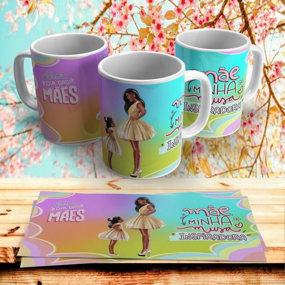 Caneca Dia das Mães Mãe você é minha musa inspiradora