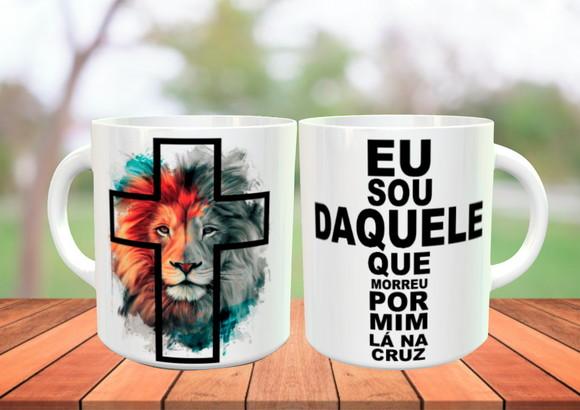 Caneca Eu Sou Daquele Que Morreu Por Mim Lá na Cruz