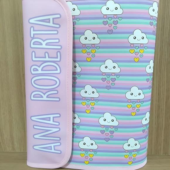 Capa Porta Documentos para Bebê Chuva de Amor