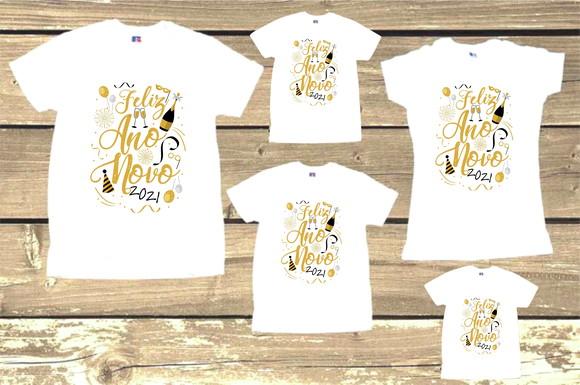 Kit 5 Camisetas Personalizadas Feliz 2025