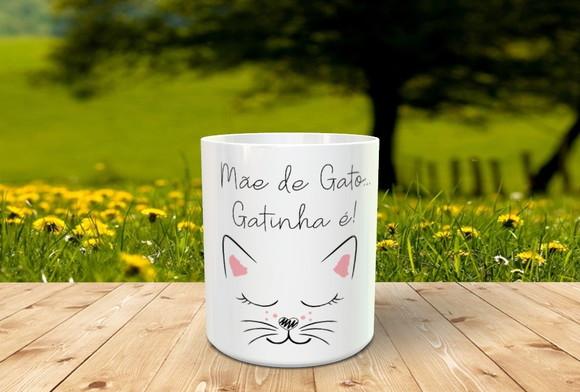 Caneca Mãe de Gato .. Gatinha É !