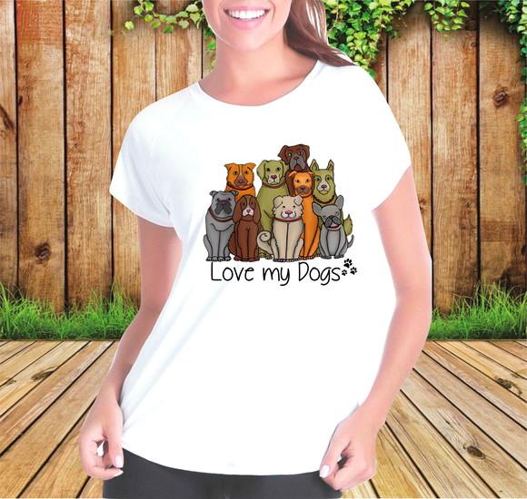 Camiseta Love My Dogs