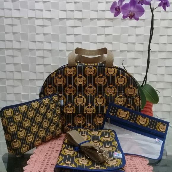 Kit Bolsa Maternidade Urso Príncipe