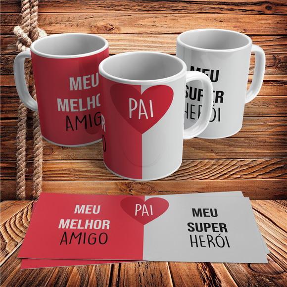 Caneca Pai Meu Amigo Meu Herói