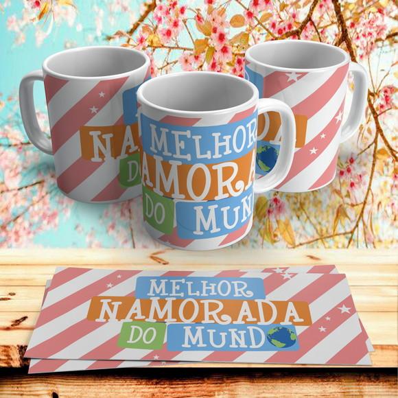 Caneca Dia dos Namorados Melhor namorada do Mundo