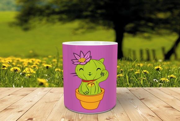 Caneca Gatinho Cacto