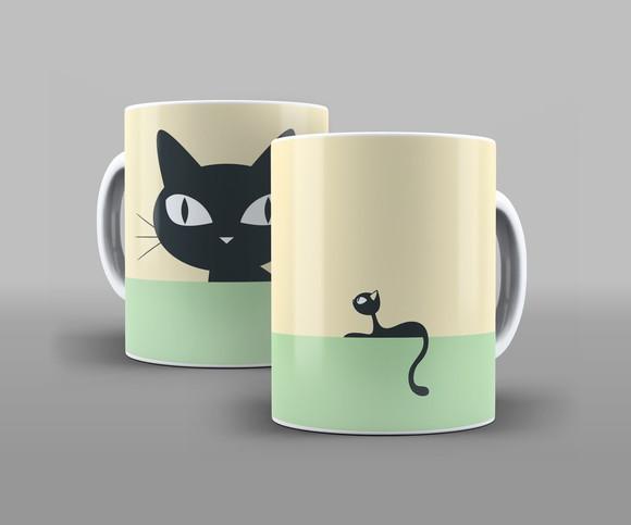 Caneca Gatinho Preto