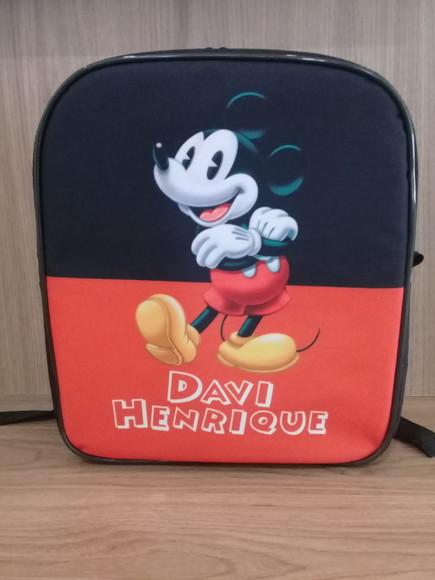Mochila Escolar Mickey Mouse Personalizada com Nome