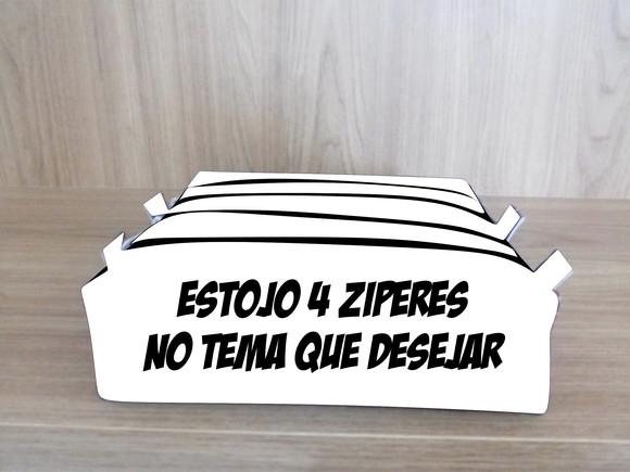 Estojo Escolar 4 Zíperes Personalizado