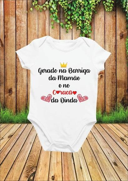 Body para Bebe Gerado na barriga da Mamãe e no coração