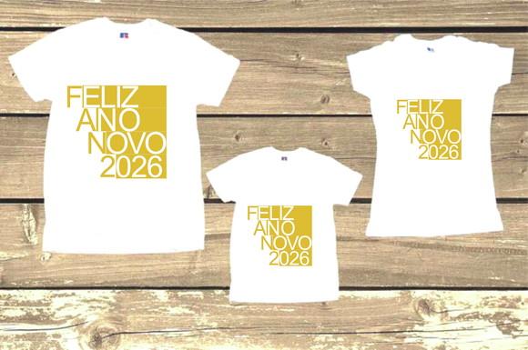 Kit 3 Camisetas Feliz Ano Novo 2026