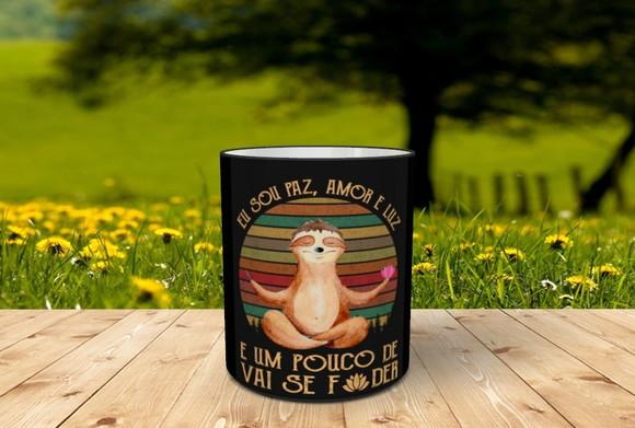 Caneca Eu sou Paz e Amor e um pouco de vai se F... #2