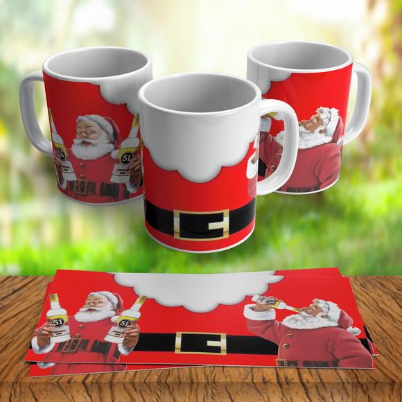 Caneca Papai Noel Bebendo