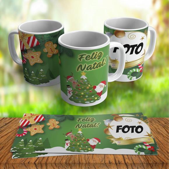 Caneca Feliz Natal com Foto