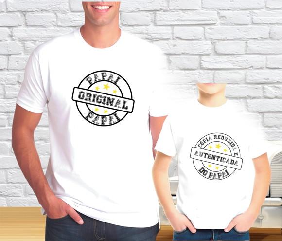 Kit 2 Camisetas Papai Original E Copia Autenticada