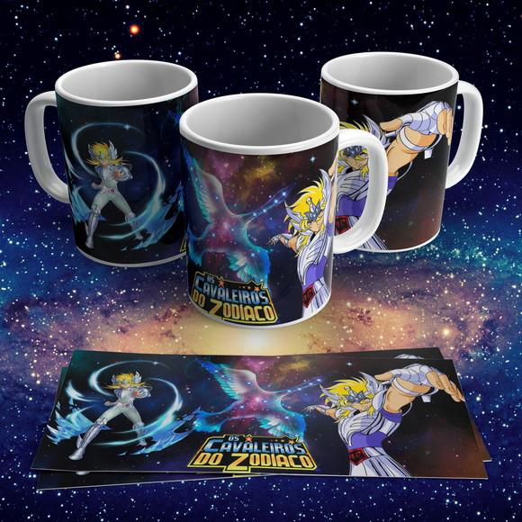 Caneca Cavaleiros do Zodíaco Hyoga Cisne