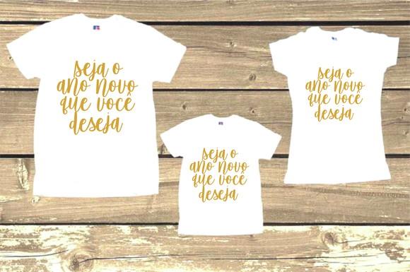 Kit 3 Camisetas Personalizadas Ano Novo 2025
